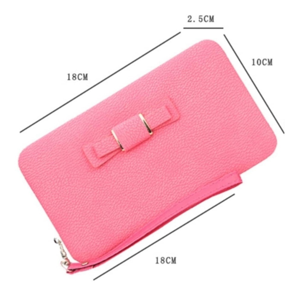 Pink Bow Clutch Wallet - Picture 2 of 11